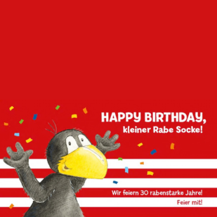 Frech, liebenswert und einfach unverwechselbar - 30 Jahre Rabe Socke!