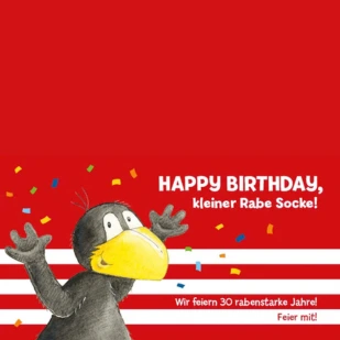 Frech, liebenswert und einfach unverwechselbar - 30 Jahre Rabe Socke!