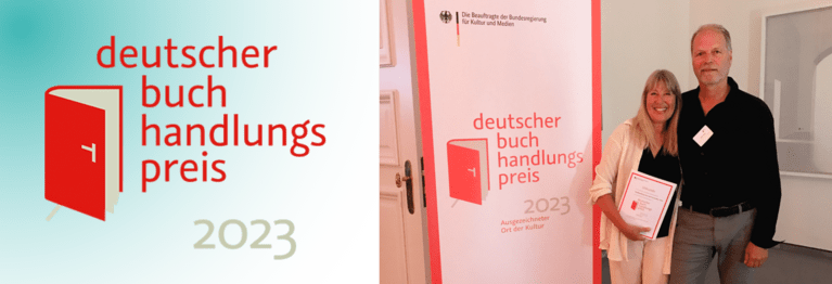 Wir sind stolz! Paul und Paulinchen erhielt den Deutschen Buchhandlungspreis 2023 als eine der 8 besten Buchhandlungen Deutschlands. Feiern Sie mit uns am 06.10.2023, 17-19 Uhr, in unserer Buchhandlung!